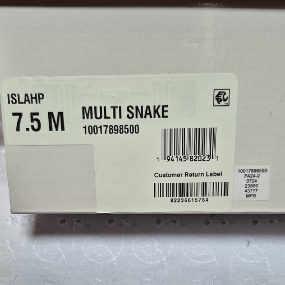 Wild Pair Multicolor Snakeskin Heeled Knee High Boots - Picture 6 of 7